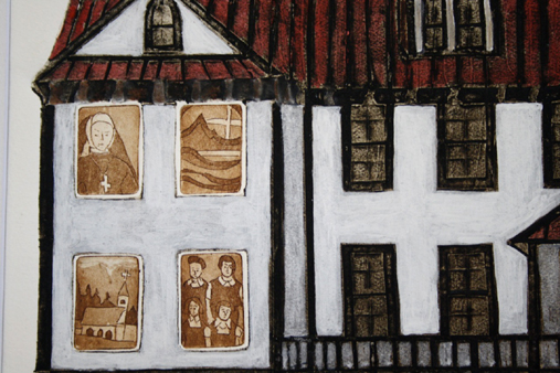 Close-up of Ode to Sisters of St. Ann and Providence House